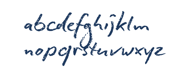 Conté Script reduced Lowercase