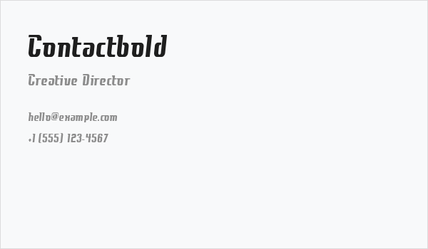 Contactbold Business Card