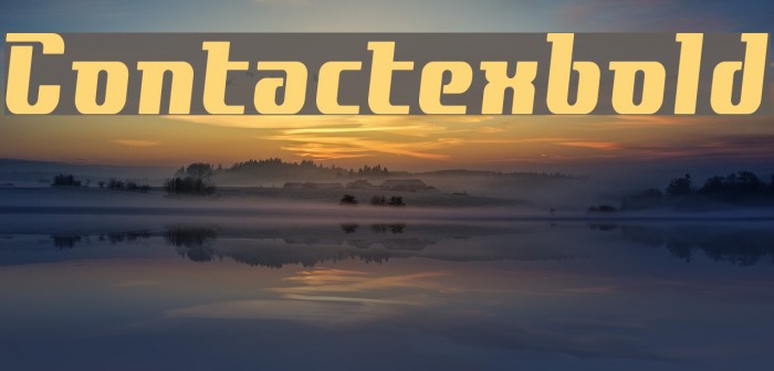 Contactexbold Font examples