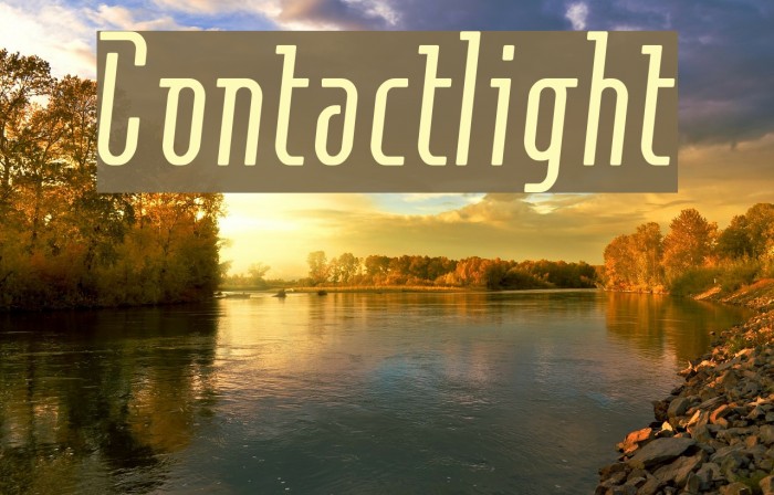 Contactlight Font examples