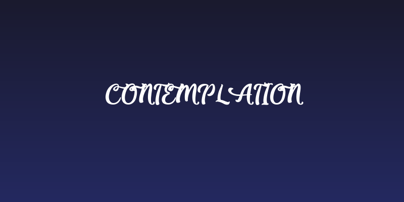 Contemplation Social Header