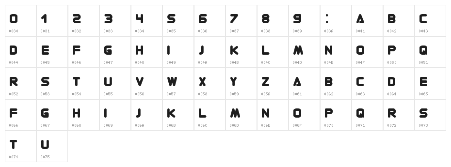 Contemporary ONE Character Map