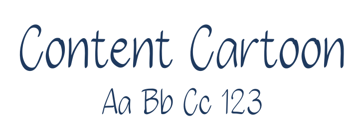 Content Cartoon Font Preview