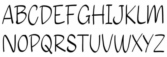 Content Cartoon 字体 大写