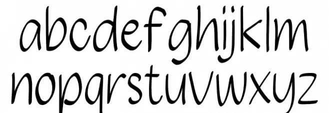 Content Cartoon 字体 小写