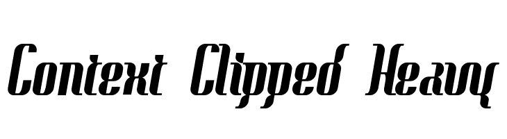 Context Clipped Heavy Font