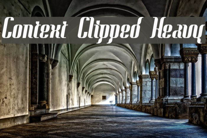 Context Clipped Heavy Schriftart examples
