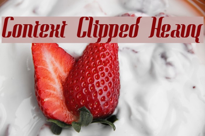 Context Clipped Heavy Schriftart examples