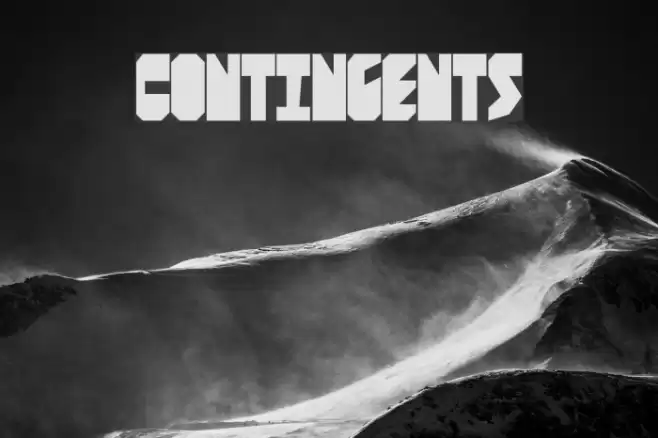 Contingents Font examples