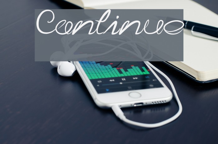 Continue Font examples