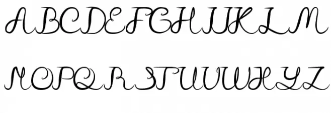 Continue Font UPPERCASE