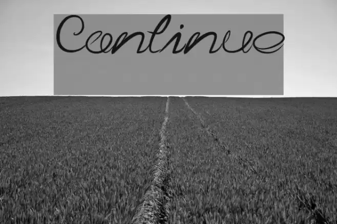 Continue Font examples
