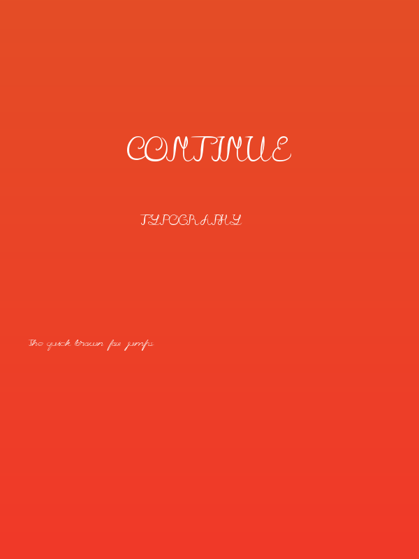 Continue Poster