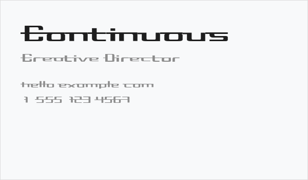 Continuous Business Card