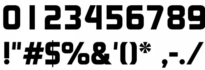 Continuum Bold Font Alte caractere