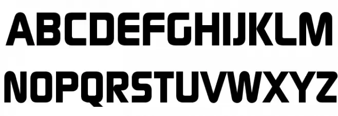 Continuum Bold Schriftart Groß