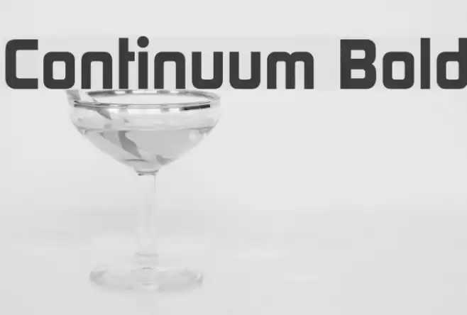 Continuum Bold Font examples