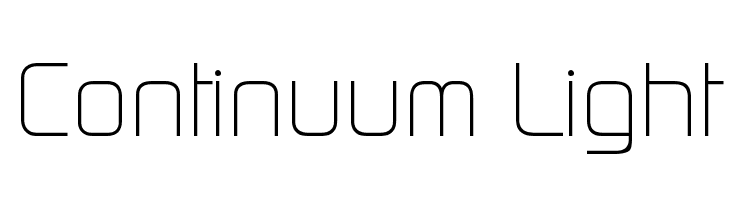 Continuum Light Font