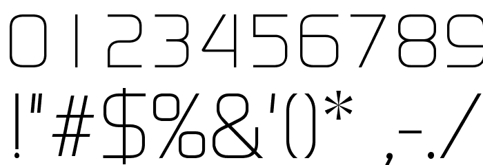 Continuum Light Font OTHER CHARS