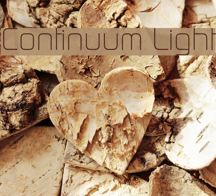 Continuum Light Font examples