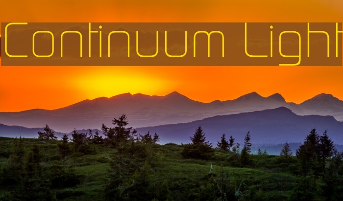 Continuum Light Font examples