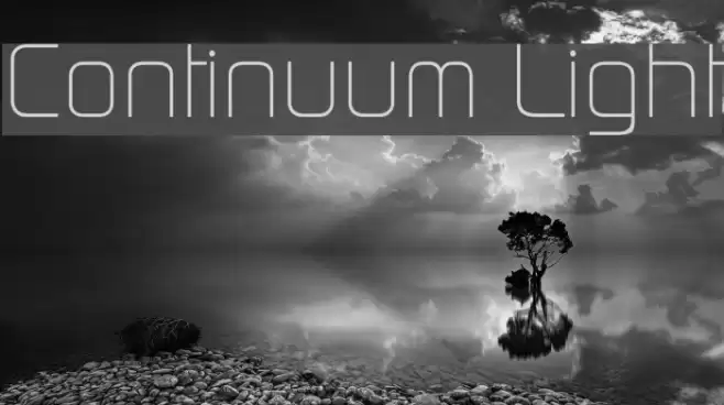 Continuum Light Font examples