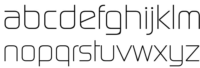 Continuum Light Font LOWERCASE