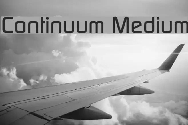 Continuum Medium Font examples
