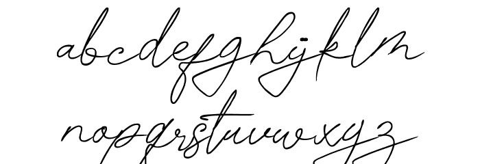 Contle Signature Font LOWERCASE