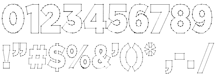 Contornos Font OTHER CHARS
