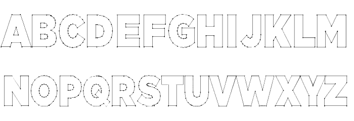 Contornos Font LOWERCASE