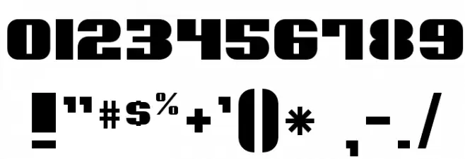 Contour Generator Font OTHER CHARS