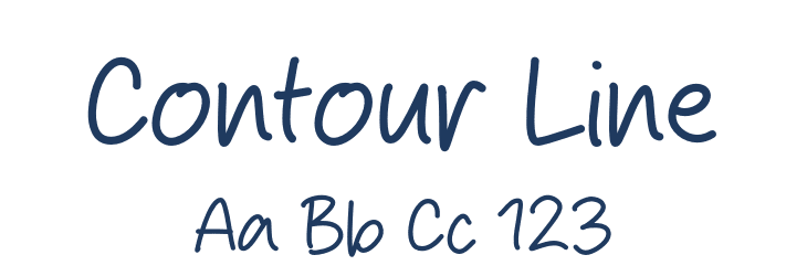 Contour Line Font Preview