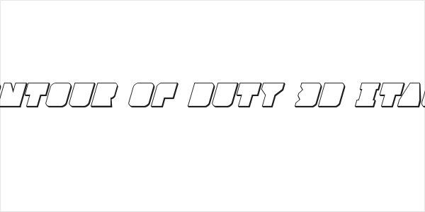 Contour of Duty 3D Italic Logo