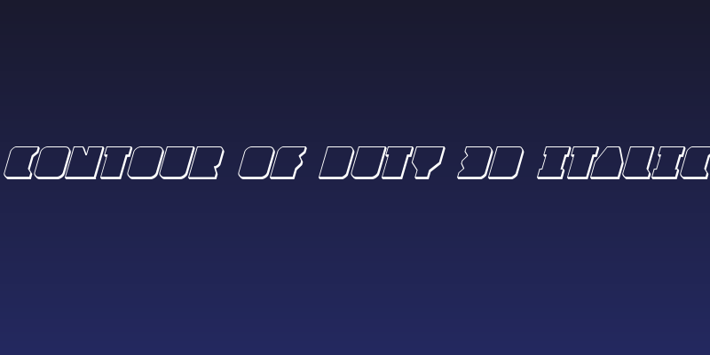 Contour of Duty 3D Italic Social Header