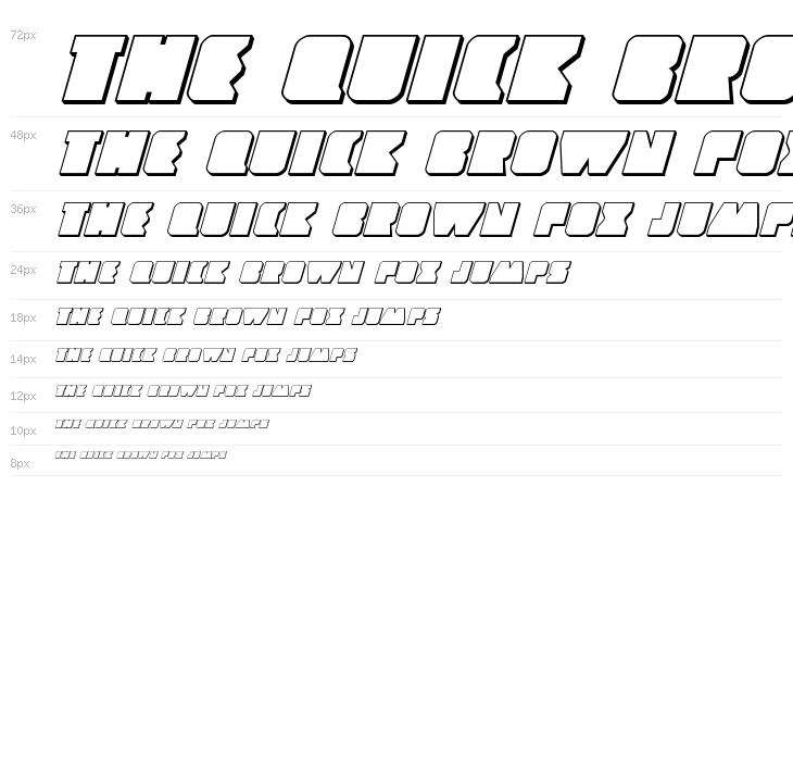 Contour of Duty 3D Italic Waterfall