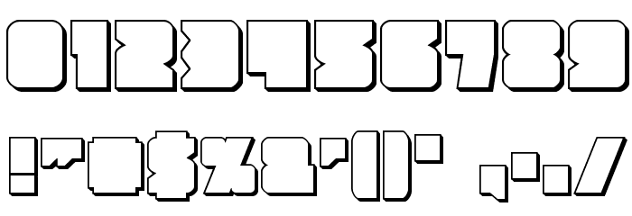 Contour of Duty 3D Font OTHER CHARS