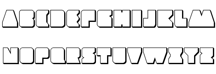 Contour of Duty 3D Font LOWERCASE