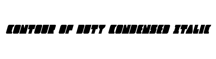 Contour of Duty Condensed Italic  नि: शुल्क फ़ॉन्ट्स डाउनलोड