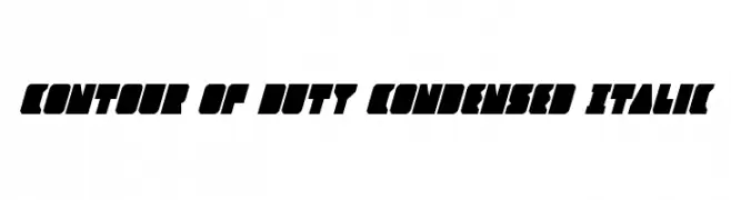 Contour of Duty Condensed Italic  Frei Schriftart Herunterladen