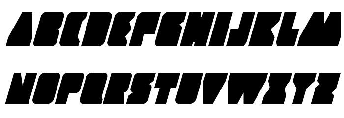 Contour of Duty Condensed Italic Font LOWERCASE