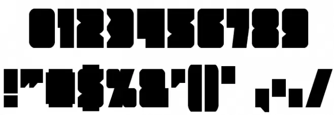 Contour of Duty Condensed Font OTHER CHARS