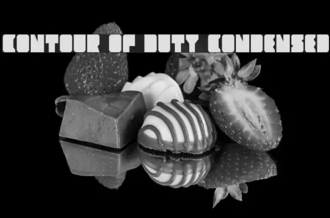 Contour of Duty Condensed Font examples