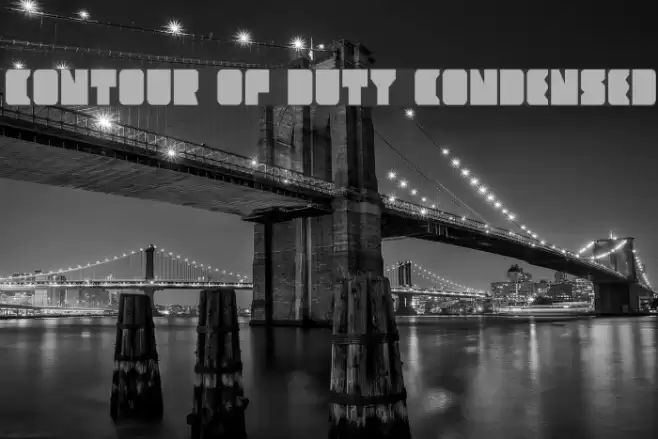 Contour of Duty Condensed Font examples