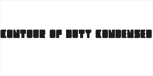Contour of Duty Condensed Logo