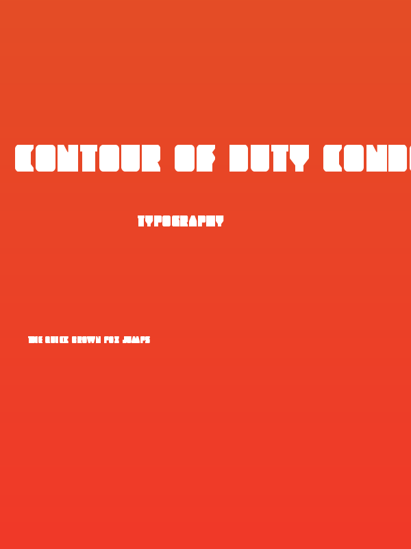 Contour of Duty Condensed Poster
