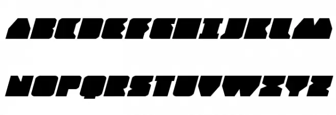 Contour of Duty Expanded Italic Polices MAJUSCULES