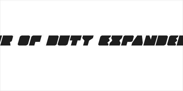 Contour of Duty Expanded Italic Logo