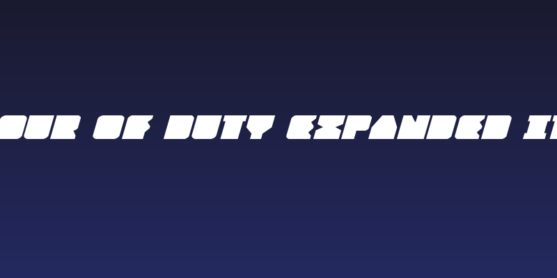 Contour of Duty Expanded Italic Social Header