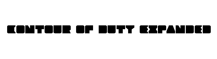 Contour of Duty Expanded Font